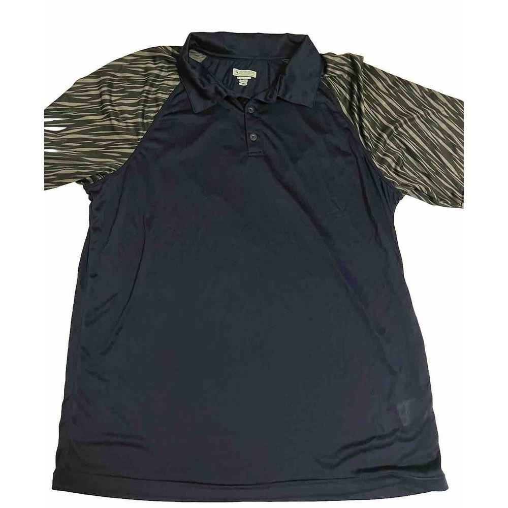 Augusta Sportswear Golf Polo Shirt Men L Blue Short Sleeve Moisture Management